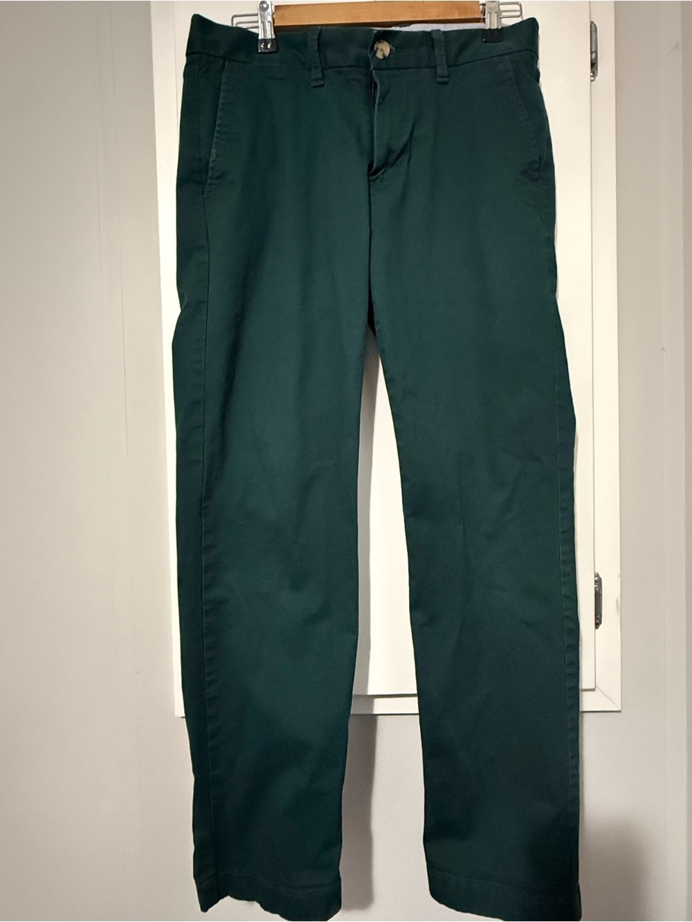 122. Tommy Hilfger Men's Forest Green Chino Pants Cotton Blend
